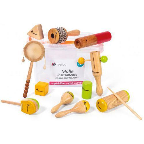 Illustration de : Malle instruments en bois pour les petits - Fuzeau