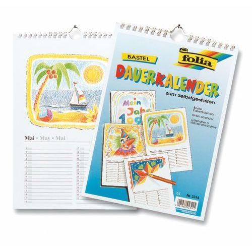 Illustration de : Calendrier papier blanc 17x24cm à personnaliser - Folia
