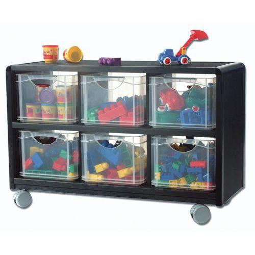 Illustration de : Meuble de rangement à bacs amovibles - Paperflow