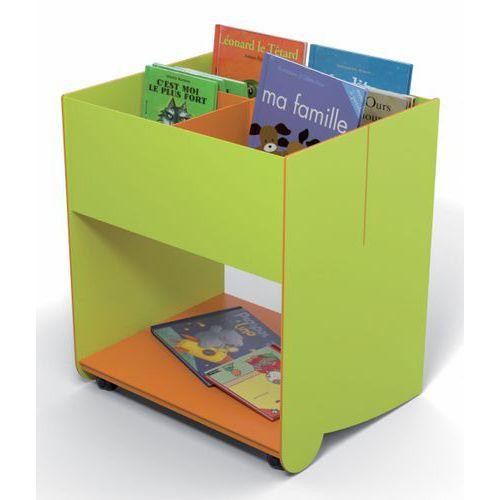 Illustration de : Meuble à albums haut anis/orange - Paperflow