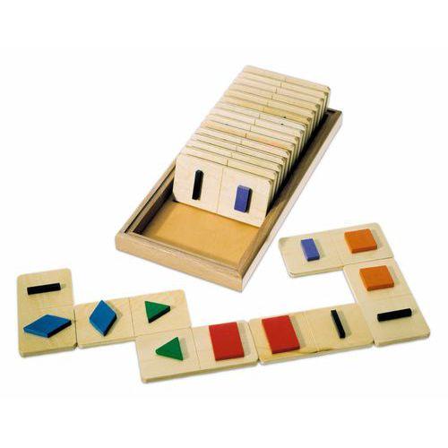 Jeu de reconnaissance visuelle et tactile de formes ou tridimensionnelles : domino tactile des formes thumbnail image 1