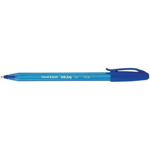 Stylo bille Paper Mate à capuchon InkJoy pointe moyenne 1 mm - bleu thumbnail image 1