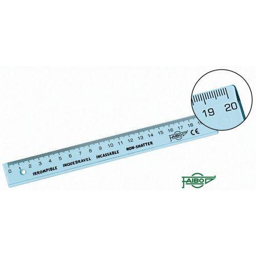 Illustration de : Règle plate incassable 20 cm - Faibo