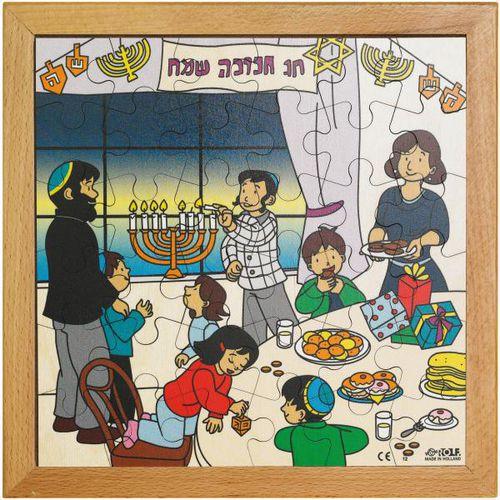 Illustration de : Puzzle à thème la fête de hanukkah - Rolf