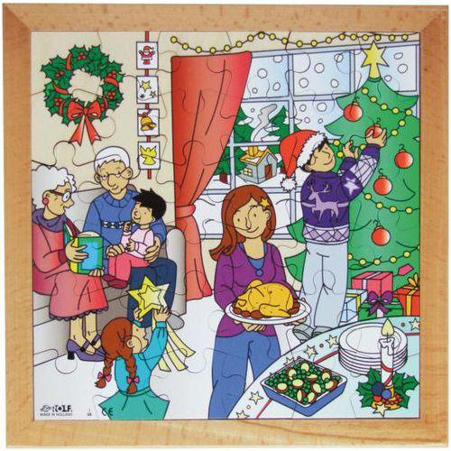 Illustration de : Puzzle à thème la fête de noël - Rolf