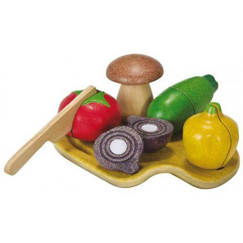 Illustration de : Assortiment de légumes à couper - PlanToys