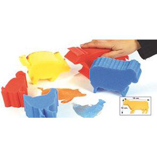 Illustration de : Sachet 10 tampons super géants mousse