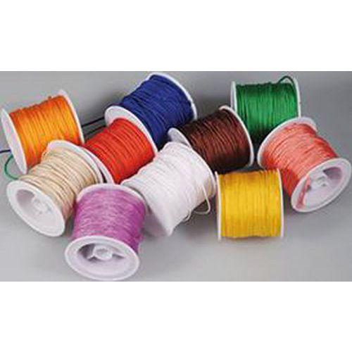 Illustration de : Lot 10 cordons couleurs assorties 1.7mm x 18m