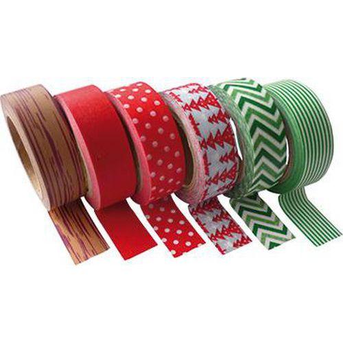 Illustration de : Rubans adhésifs en papier de riz imprimés - Noël