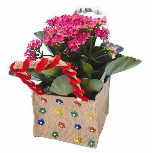 Sacs à fleurs en toile de jute thumbnail image 1