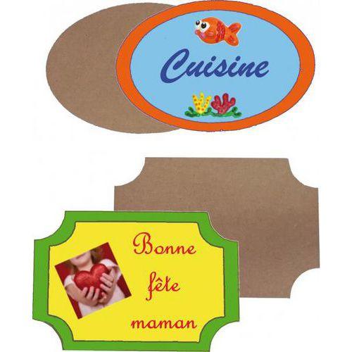 Illustration de : Lot de 24 plaques en médium bois