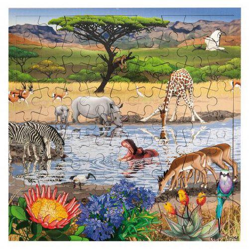 Illustration de : Puzzle 'La savane' - Rolf