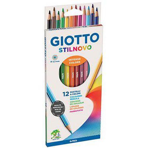 Illustration de : Etui 12 crayons couleurs assorties omyacolor stilnovo 2 - Giotto