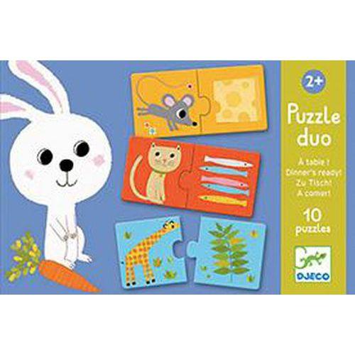 Illustration de : Puzzle duo à table - Djeco