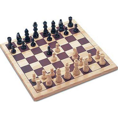 Jeu d'échecs plateau 30x30cm pièces en bois massif thumbnail image 1