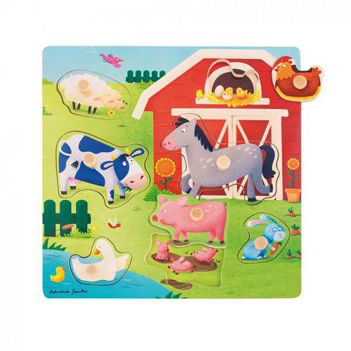 Illustration de : Puzzle ferme mamans et bébés - Goula