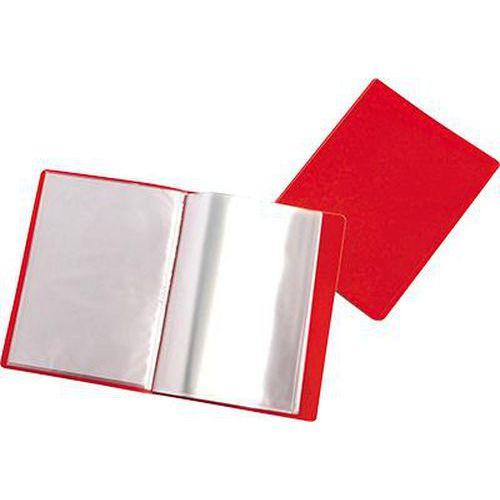 Reliure plastique 20 volets transparents - Rouge thumbnail image 1