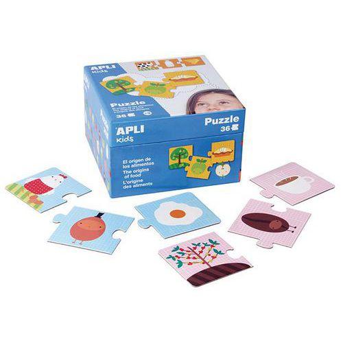 Illustration de : Boite de puzzles : L'origine des aliments - Apli Kids