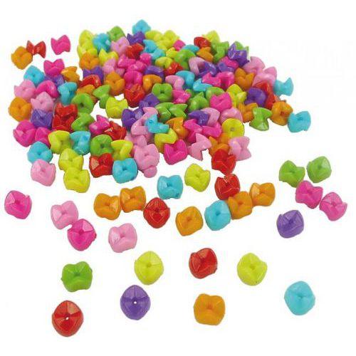 Illustration de : Bocal ~650 perles à emboîter plastique multicolores - Innspiro
