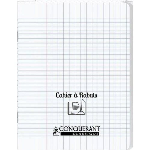 Cahier avec rabats 96 pages seyes, format 17x22 cm Polypropylène - incolore thumbnail image 1