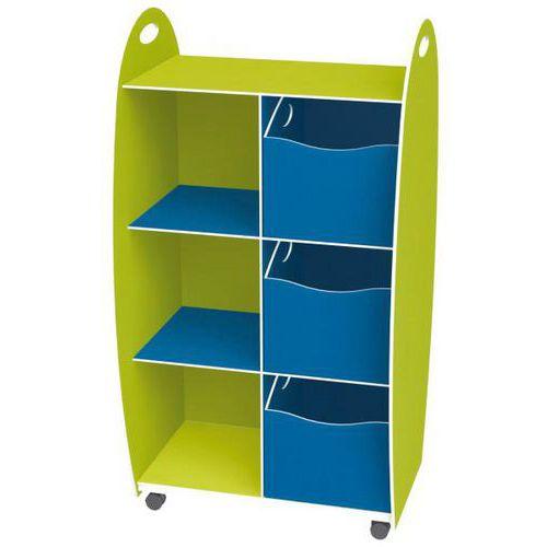 Illustration de : Bac de rangement 3 tiroirs / 3 cases - Paperflow