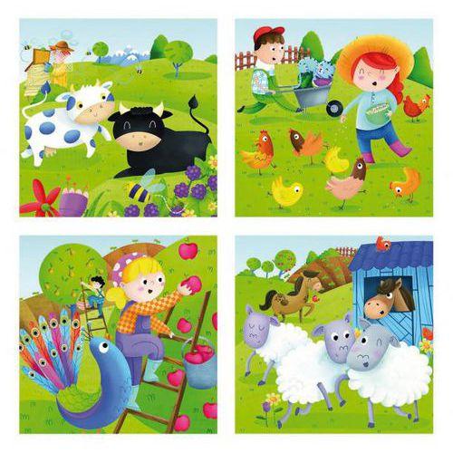 Illustration de : Puzzles progressifs les animaux de la ferme
