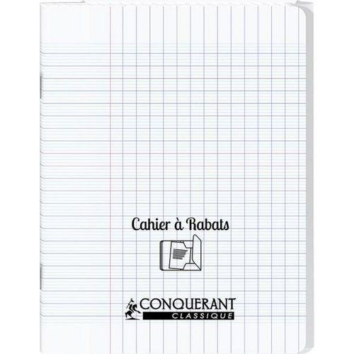 Cahier avec rabats 48 pages seyes 17x22 cm - Polypropylène Incolore thumbnail image 1