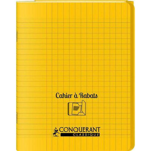 Cahier avec rabats 48 pages Seyes 17x22 cm - Polypropylène Jaune thumbnail image 1