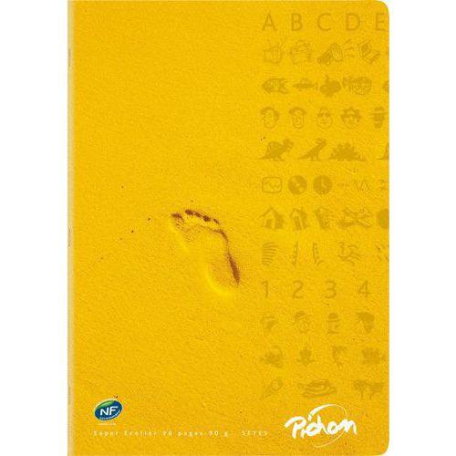 Cahier piqûre 96 pages 24x32 cm seyes super 90g - Jaune thumbnail image 1