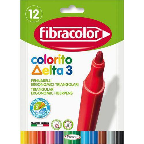 Illustration de : Pochette 12 feutres Colorito Delta 3