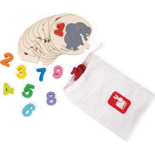 Illustration de : Puzzle j'apprends à compter - Janod