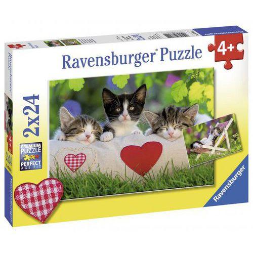 Lot de 2 puzzles 'Chatons au repos' thumbnail image 1