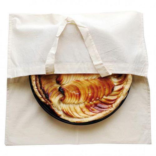 Sac à tarte en coton naturel à peindre ou à décorer 40 x 40 cm (Lot de 10) thumbnail image 1