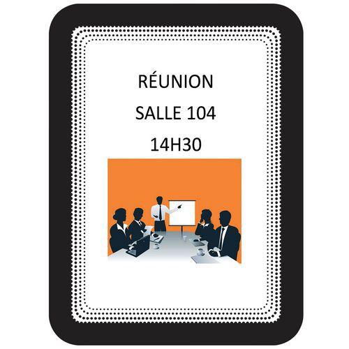 Lot de 2 Pochette d'affichage adhésive A5 - Tarifold - Noir thumbnail image 1