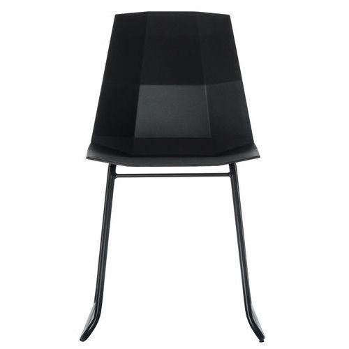 Lot de  2 Chaises Cube pied et coque polypro Noir thumbnail image 1