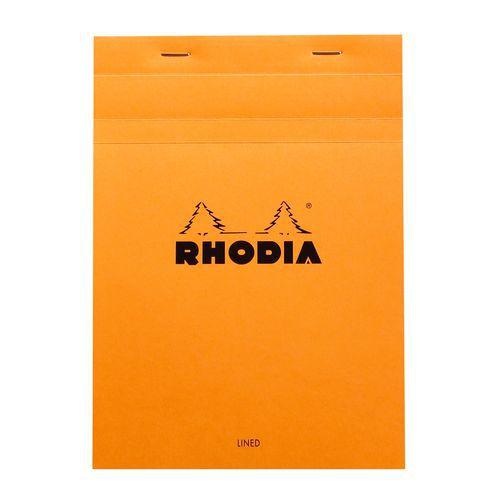 Bloc agrafé orange ligné + marge - Rhodia thumbnail image 1