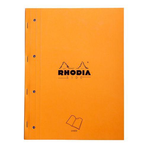 Illustration de : Bloc orange agrafé côté A4+ - Rhodia