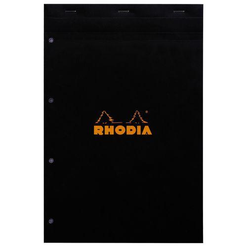 Bloc agrafé noir N 20 21x31,8 cm 5x5 perforation 4 trous 80g thumbnail image 1