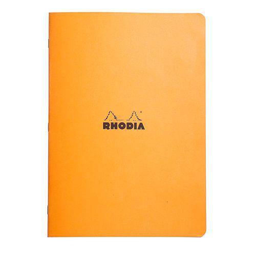 Cahier orange piqué petits carreaux - Rhodia fullname image