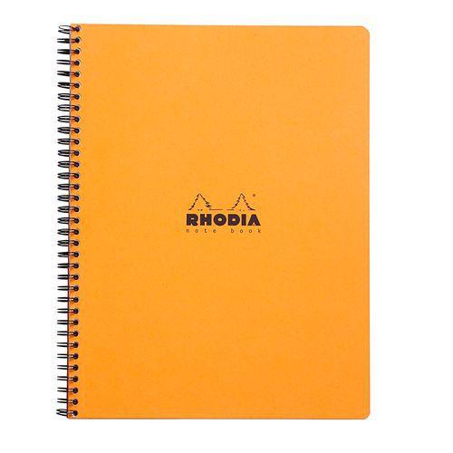 Illustration de : Cahier reliure intégrale ligné cadre en-tête - Rhodia