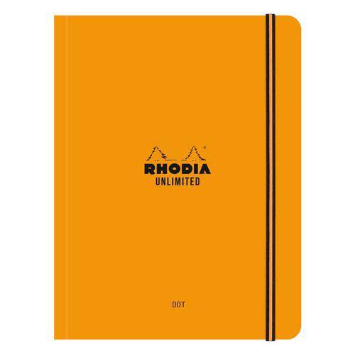 Carnet souple élastique orange A5+ 16x21 cm 120 pages dot thumbnail image 1