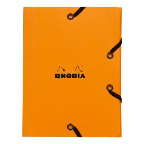 Rhodia chemise à élastiques 3 rabats orange 12x16 cm thumbnail image 1