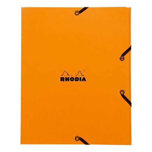 Rhodia chemise à élastiques 3 rabats orange 24x19 cm thumbnail image 1