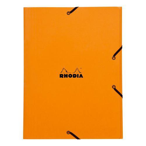 Rhodia chemise à élastiques 3 rabats orange 24x32 cm thumbnail image 1