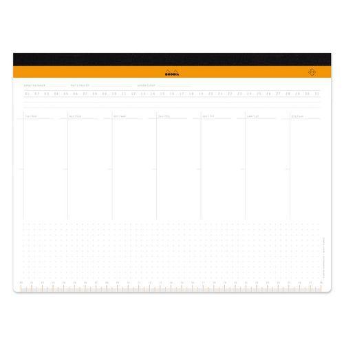 Rhodia sous-main semainier entoilé A4+ 60 feuillets thumbnail image 1