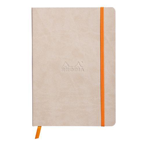 Rhodiarama carnet souple beige A5 160 pages ligné 90g thumbnail image 1