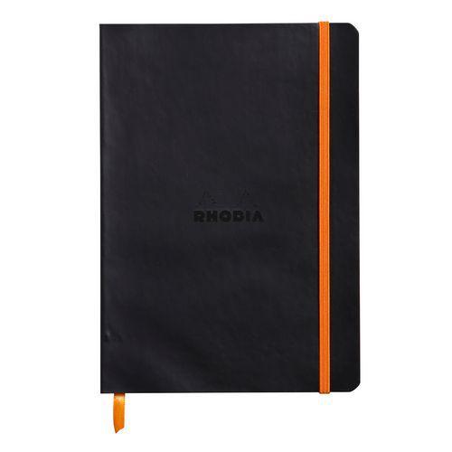 Rhodiarama carnet souple noir A5 160 pages ligné 90g thumbnail image 1