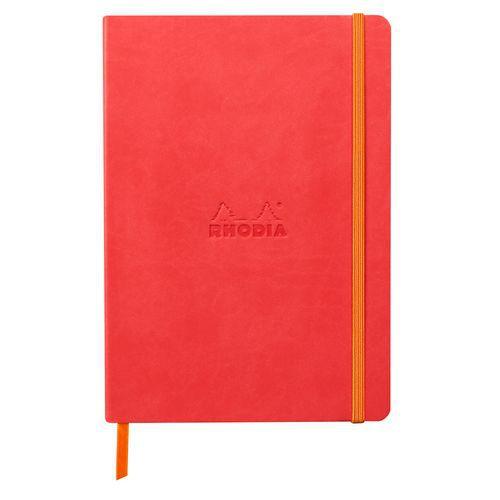 Rhodiarama carnet souple corail A5 160 pages ligné 90g thumbnail image 1