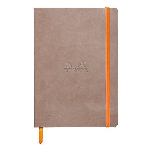 Rhodiarama carnet souple couleur taupe A5 160pages ligné 90g thumbnail image 1