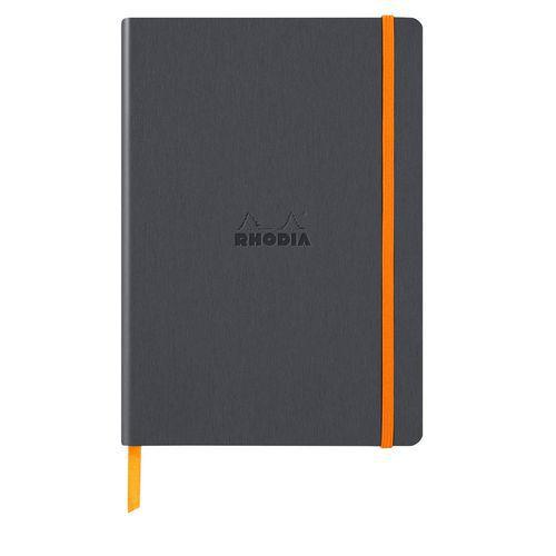Rhodiarama carnet souple titane A5 160 pages ligné 90g thumbnail image 1